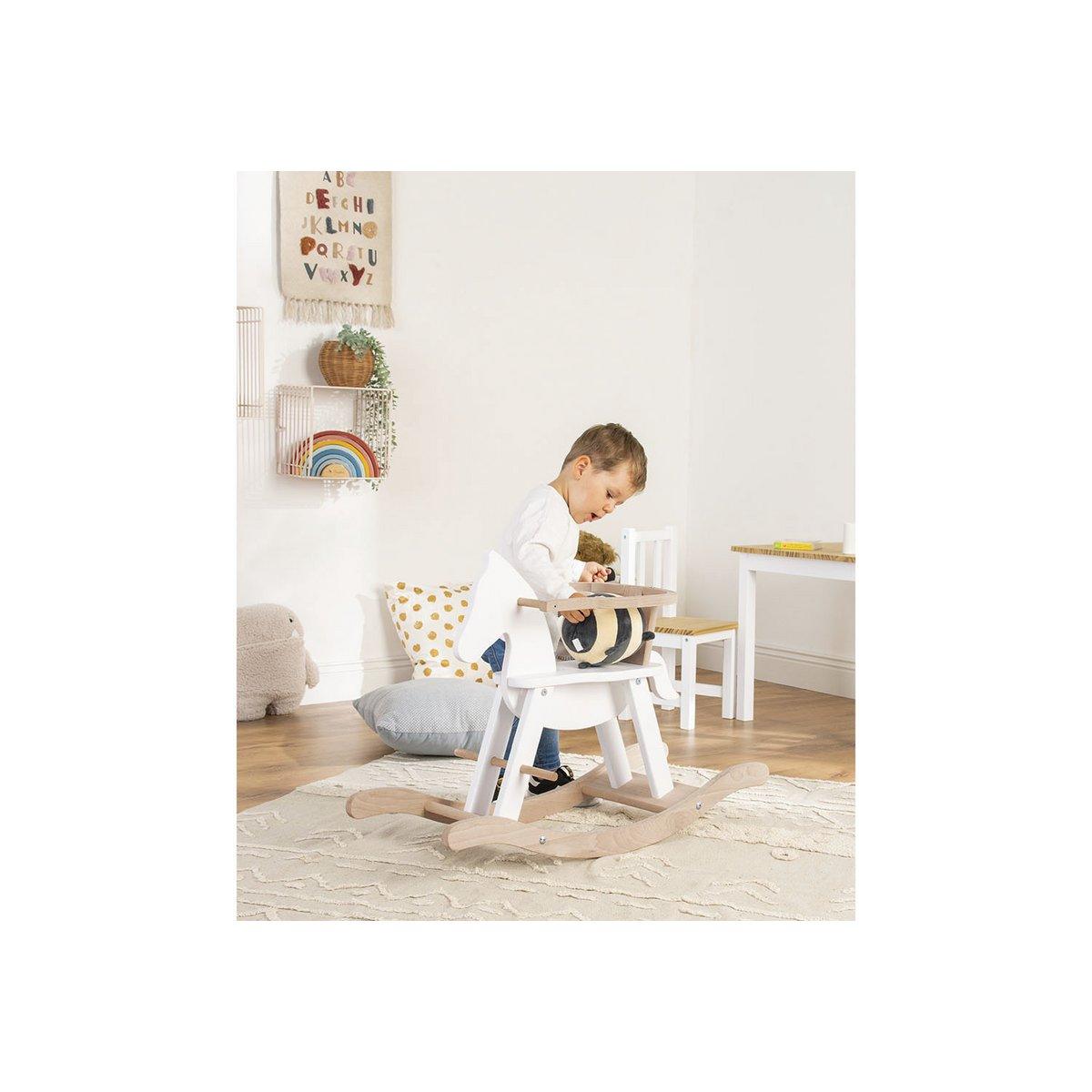 Hobbelpaard - wit/naturel - FamilyStuff