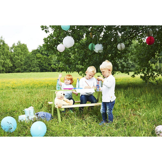 Houten Picknicktafel voor Kinderen – Nicki 4 - zits Groen - FamilyStuff