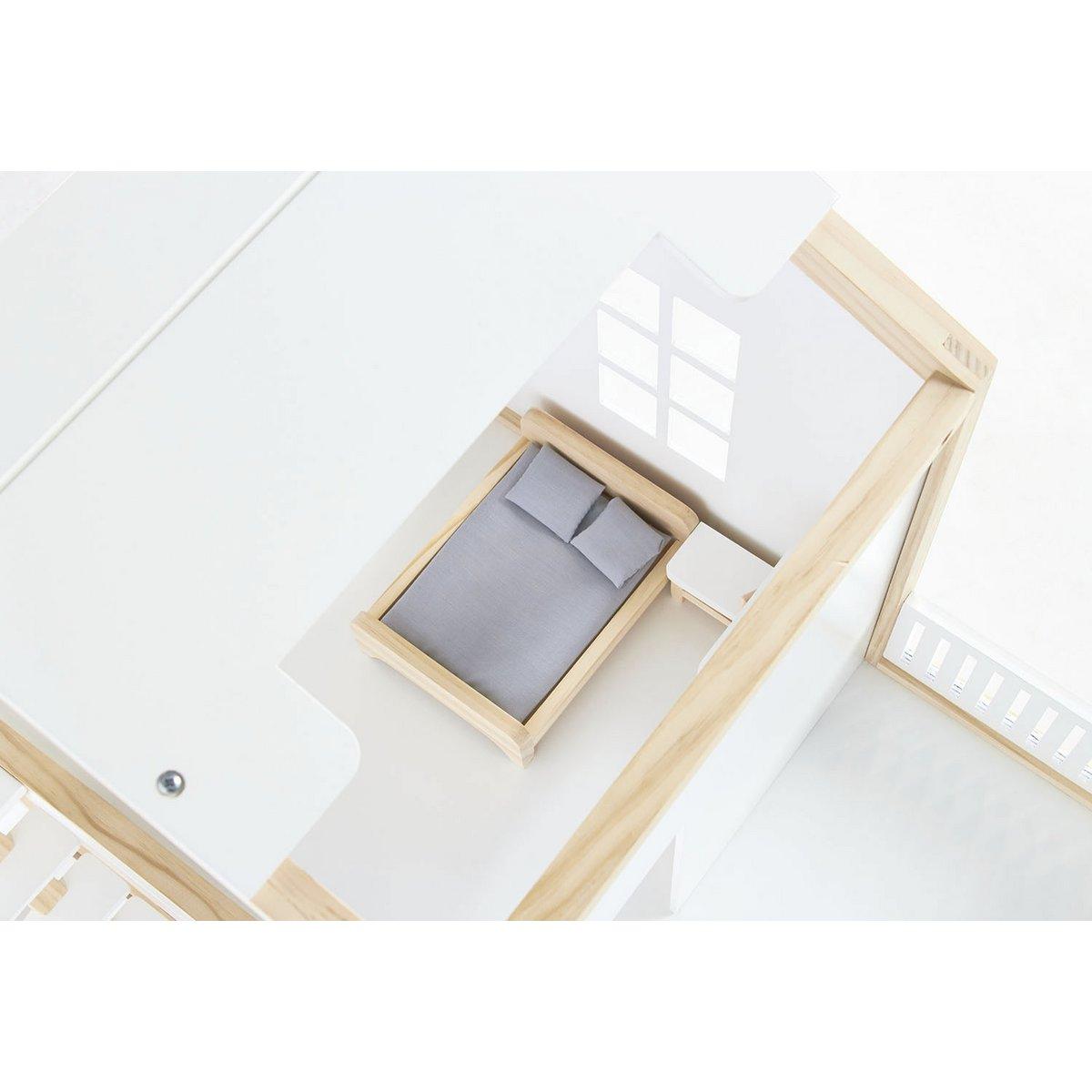 Houten poppenhuis wit - FamilyStuff