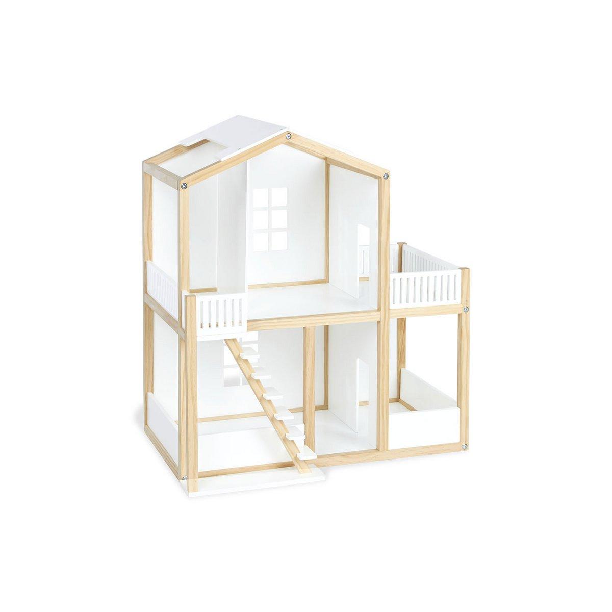 Houten poppenhuis wit - FamilyStuff