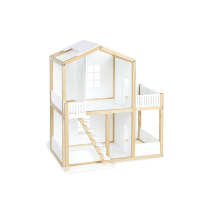 Houten poppenhuis wit - FamilyStuff