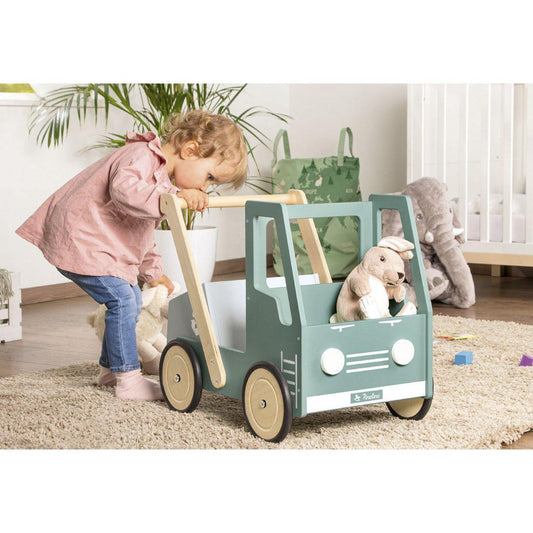 Loopwagen Fred - groen met kiepbak - FamilyStuff