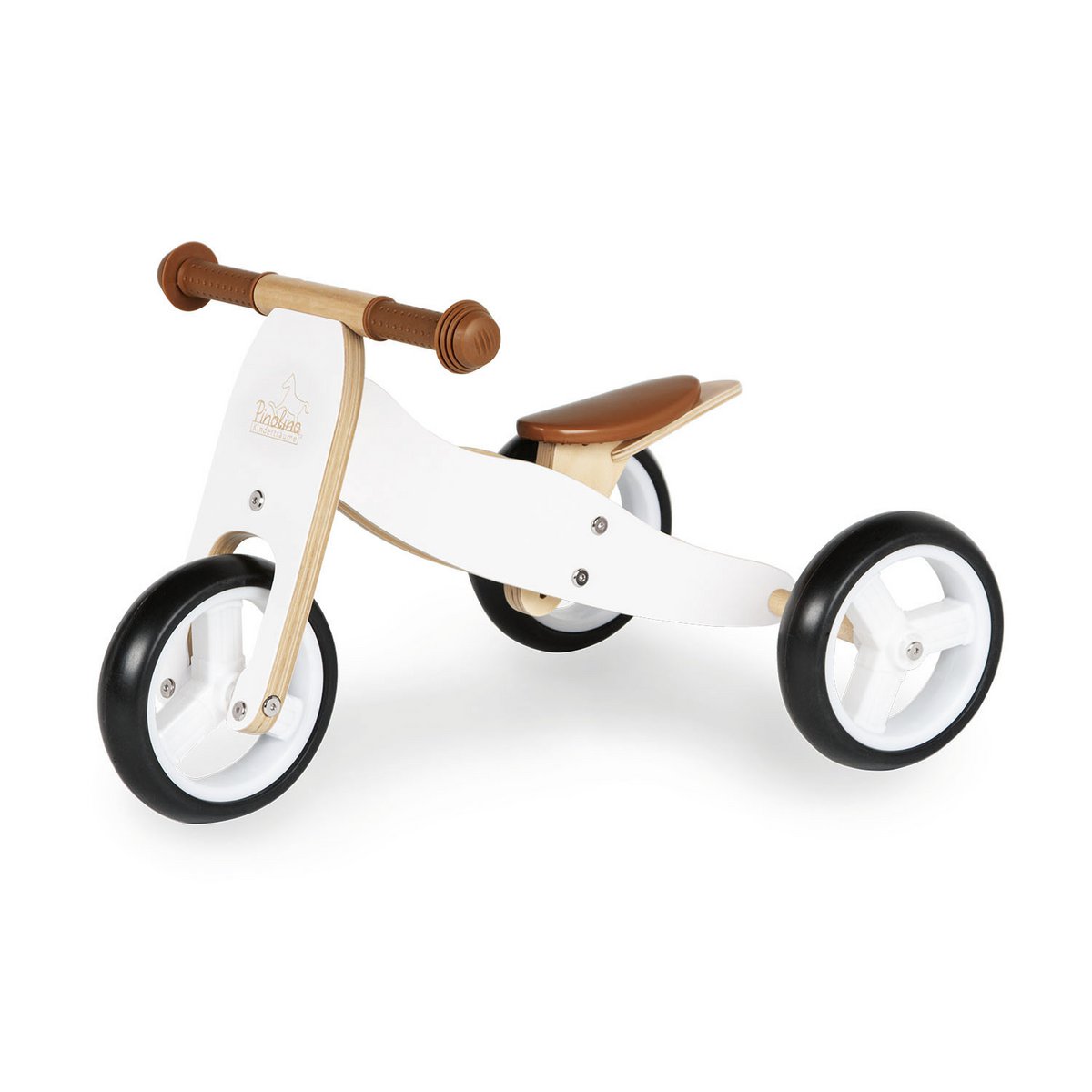 Mini driewieler 'Charlie', wit/naturel - FamilyStuff