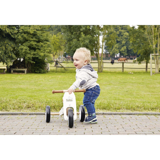 Mini driewieler 'Charlie', wit/naturel - FamilyStuff