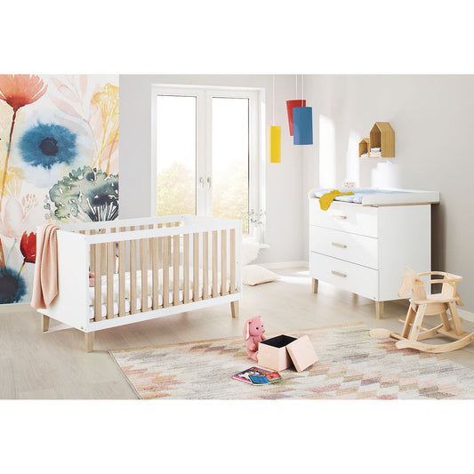 Startset Lumi breed 2 delen: ledikant, brede commode - FamilyStuff