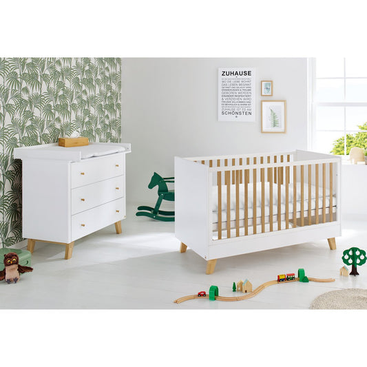Startset 'Pan' breed 2 delen: ledikant, brede commode - FamilyStuff