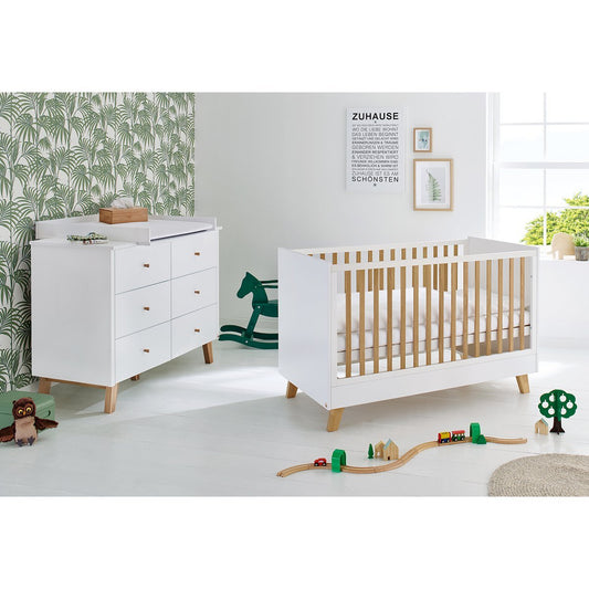 Startset 'Pan' extra breed 2 delen: ledikant, extra brede commode - FamilyStuff